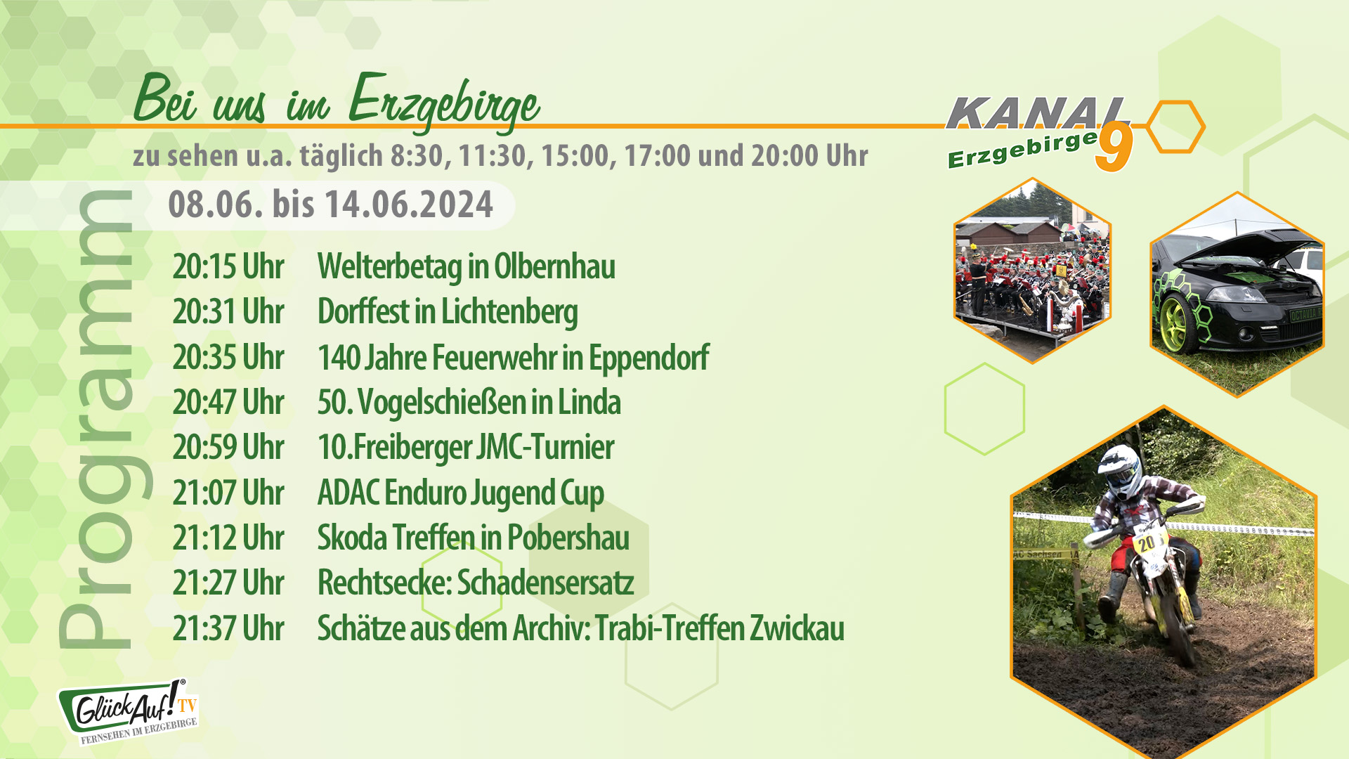 Bei uns im Erzgebirge für die Woche vom 08.06. bis 14.06.2024 Bei uns im Erzgebirge für die Woche vom 08.06. bis 14.06.2024