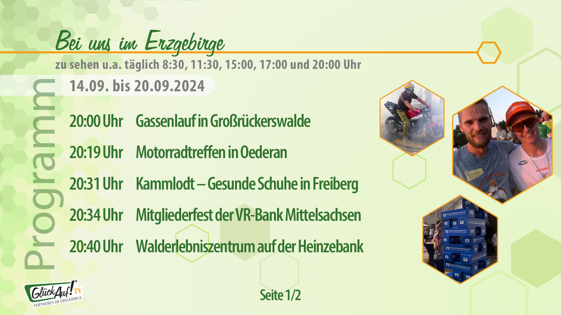 Bei uns im Erzgebirge für die Woche vom 14.09. bis 20.09.2024 Bei uns im Erzgebirge für die Woche vom 14.09. bis 20.09.2024