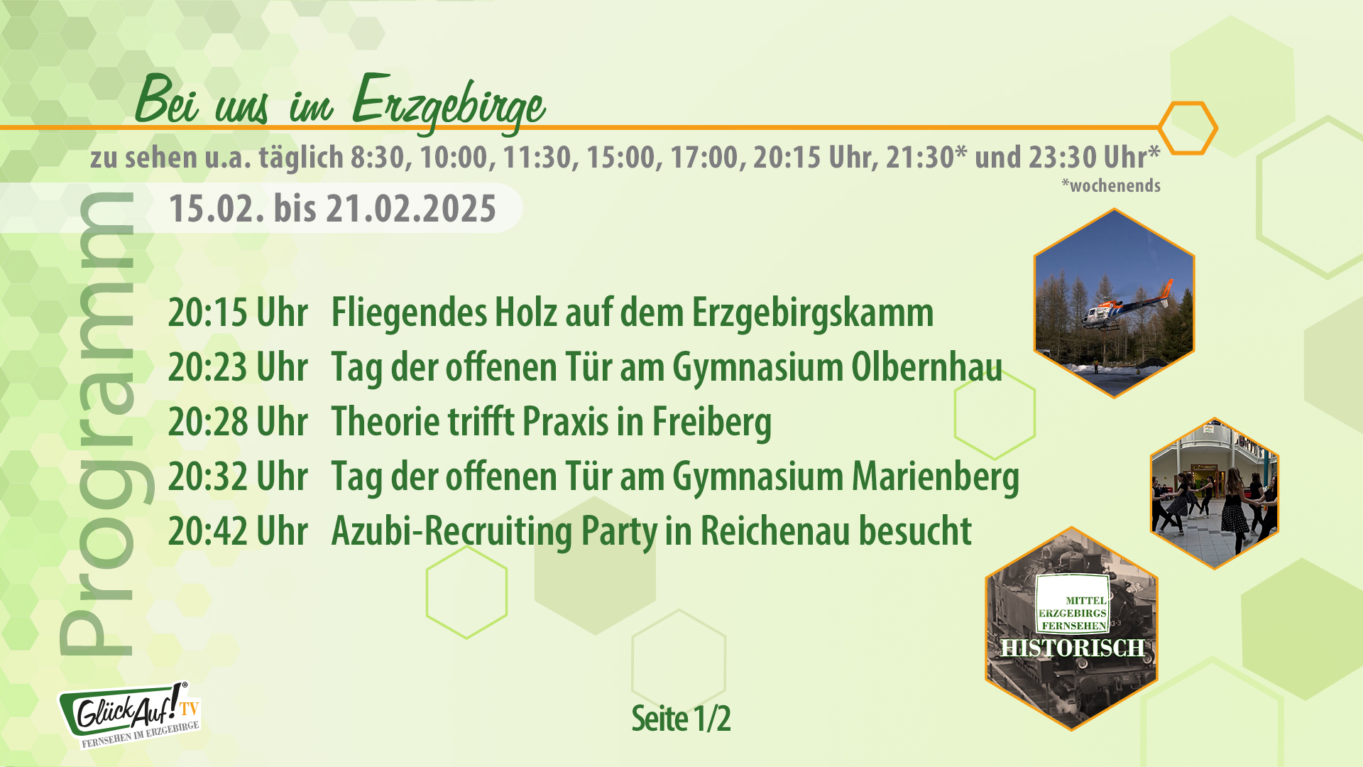 Bei uns im Erzgebirge für die Woche vom 15.02. bis 21.02.2025 Bei uns im Erzgebirge für die Woche vom 15.02. bis 21.02.2025