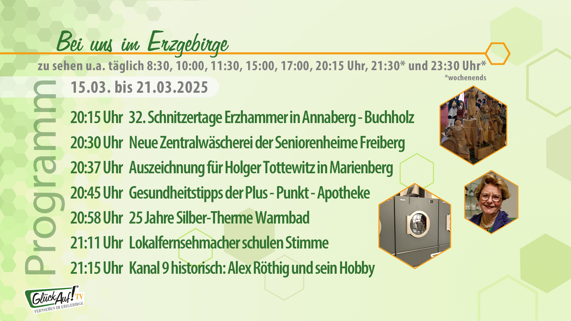 Bei uns im Erzgebirge für die Woche vom 15.03. bis 21.03.2025 Bei uns im Erzgebirge für die Woche vom 15.03. bis 21.03.2025