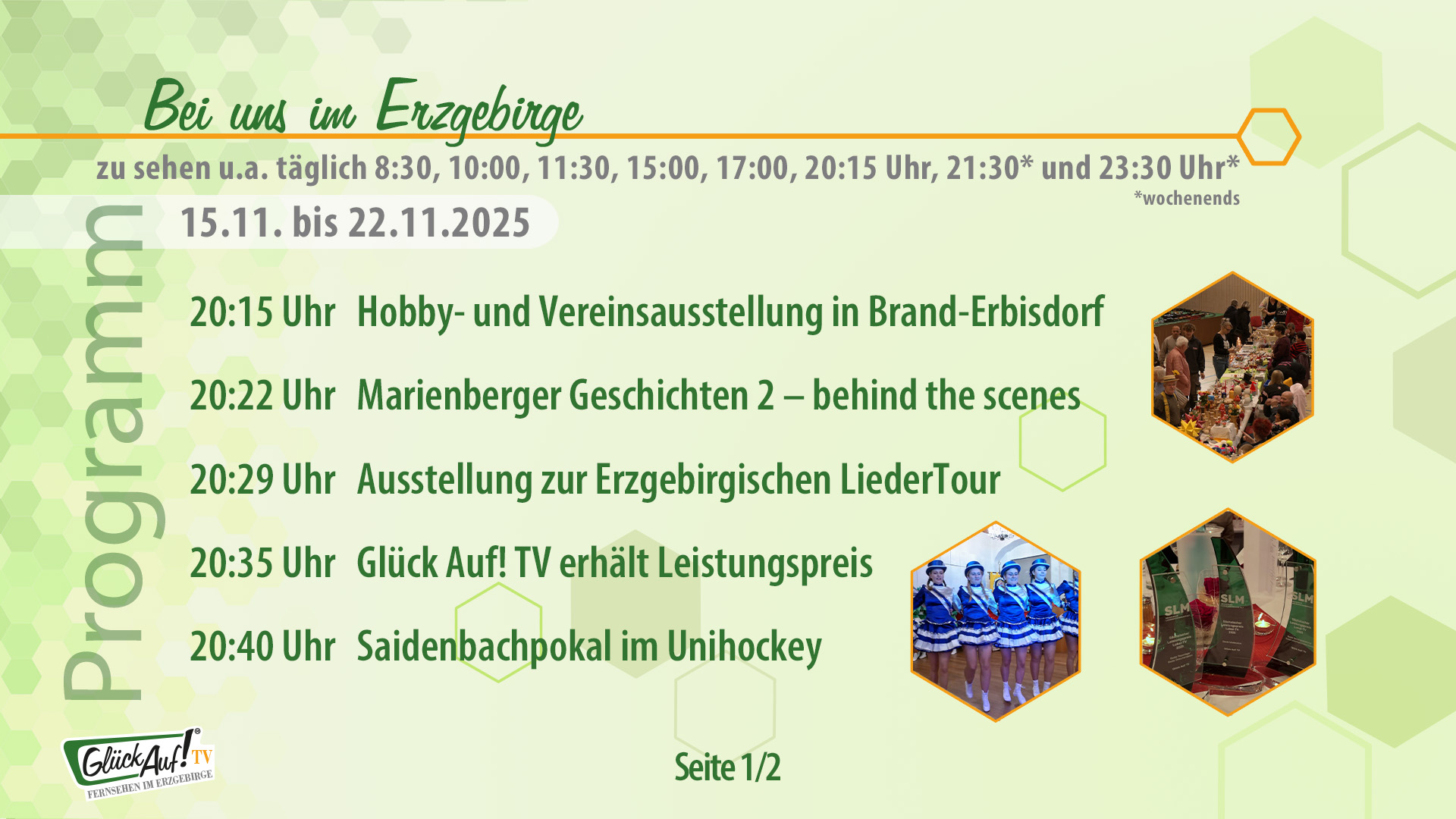 Bei uns im Erzgebirge für die Woche vom 15.11. bis 21.11.2025 Bei uns im Erzgebirge für die Woche vom 15.11. bis 21.11.2025