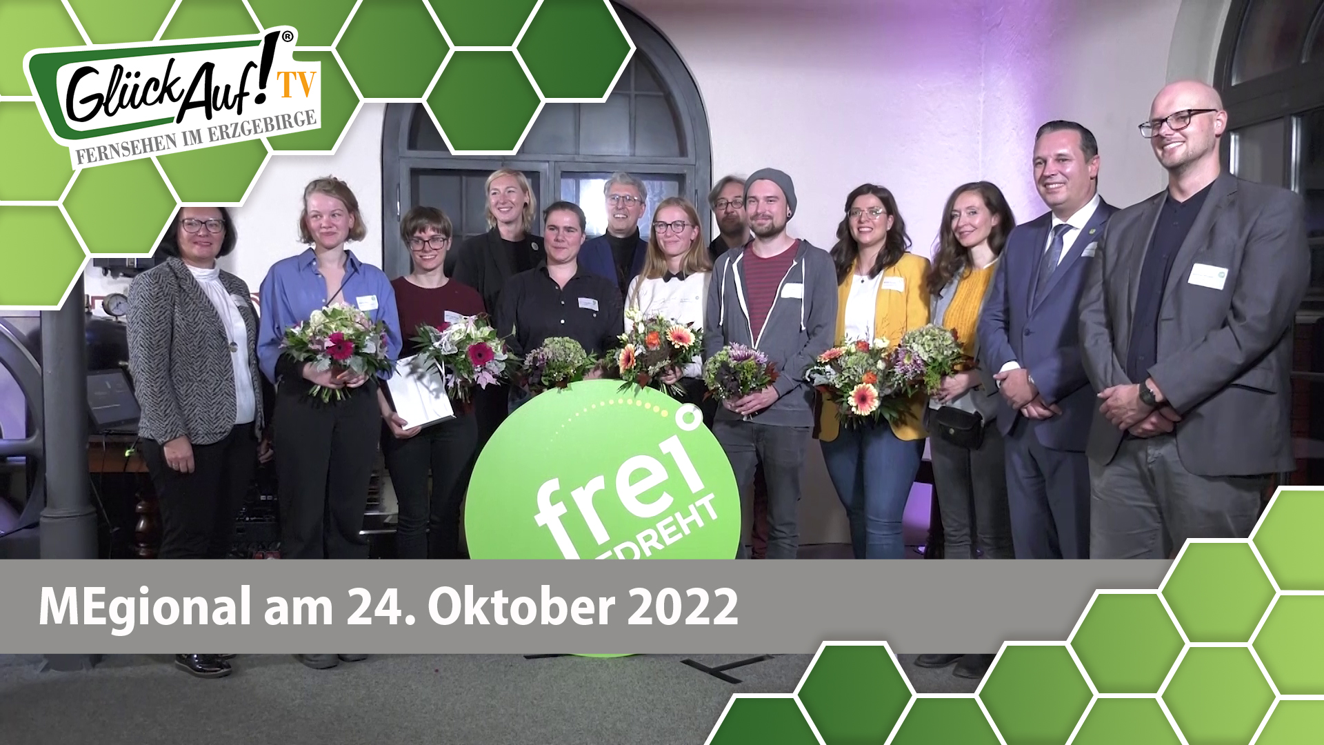MEgional am 24. Oktober 2022 - mit den Preisträgern beim Wettbewerb freiGEDREHT