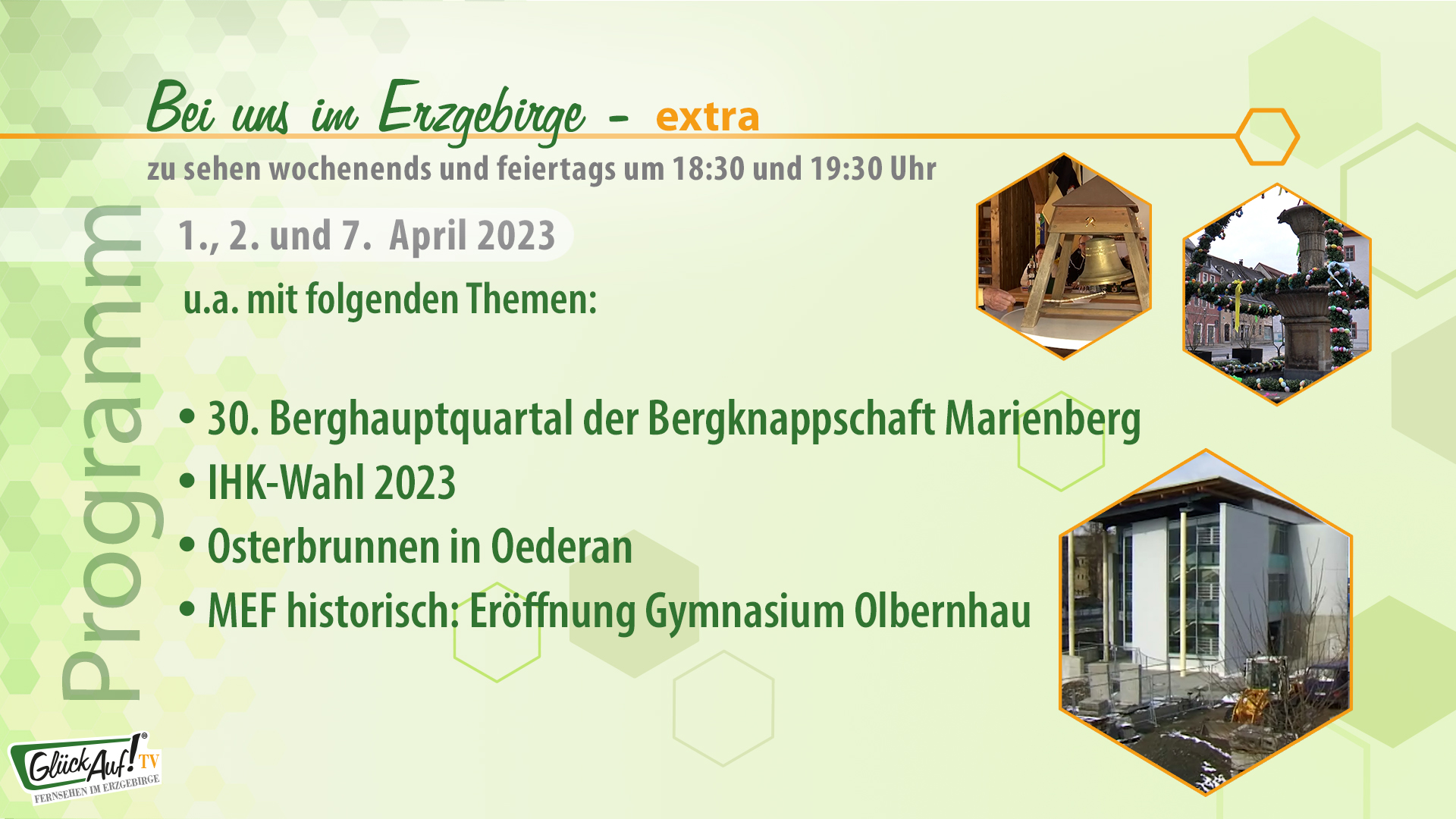 Bei uns im Erzgebirge - extra für das Wochenende der 13. Kalenderwoche 2023