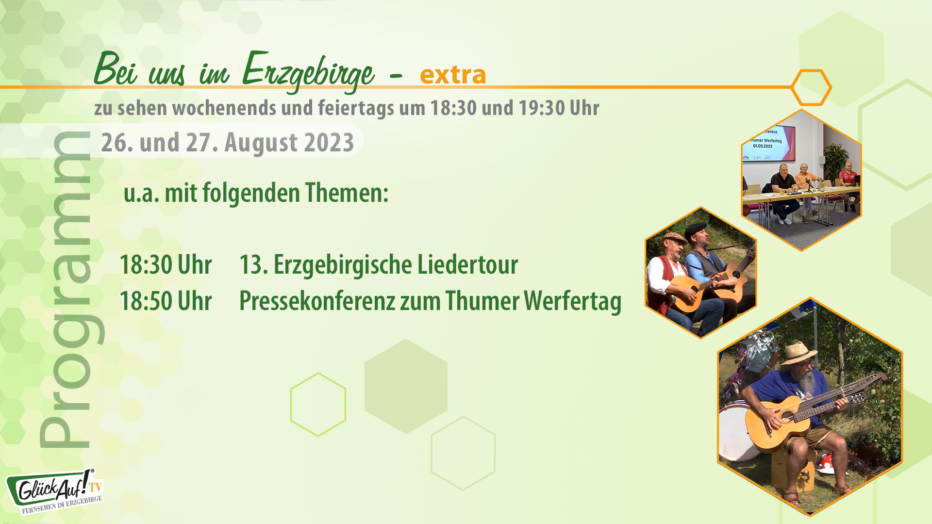 Bei uns im Erzgebirge - extra für das Wochenende der 34. Kalenderwoche 2023 Bei uns im Erzgebirge - extra für das Wochenende der 34. Kalenderwoche 2023