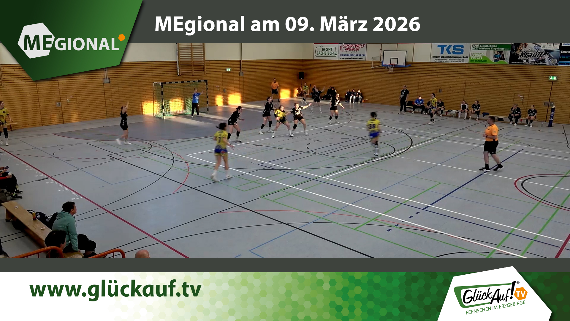MEgional am 09. März mit dem Thema: Handball HSV Marienberg gegen Zwickau II